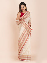 KAVVYA OFFWHITE HANDLOOM SILK SAREE